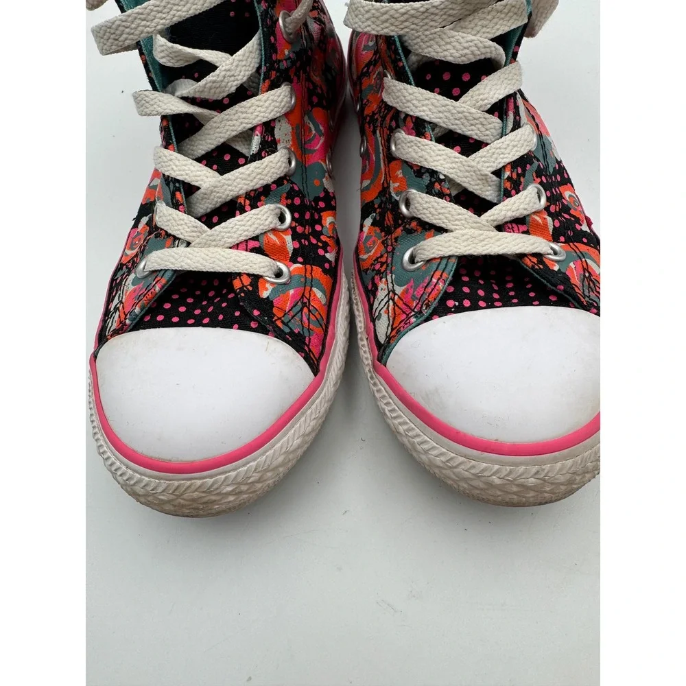 Converse Chuck Taylor All Star High Top Floral Polka Dot Sneakers 654210F 4.5Y